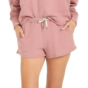 Vuori Sunnyside Pull On Cotton Drawstring Relaxed Mini Shorts Burnt Clay Large