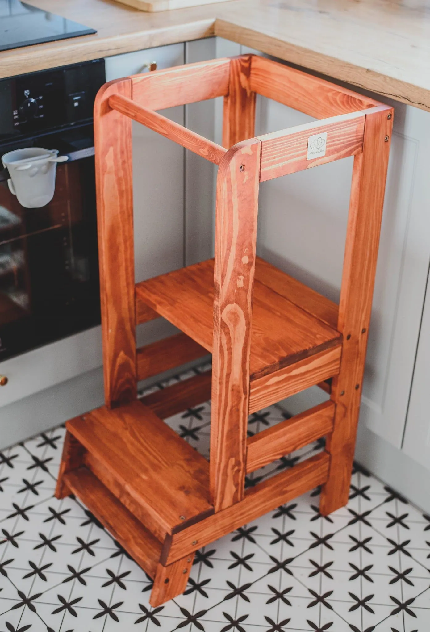 Wooden Kitchen Helper - Learning Tower For Kids By MeowBaby
