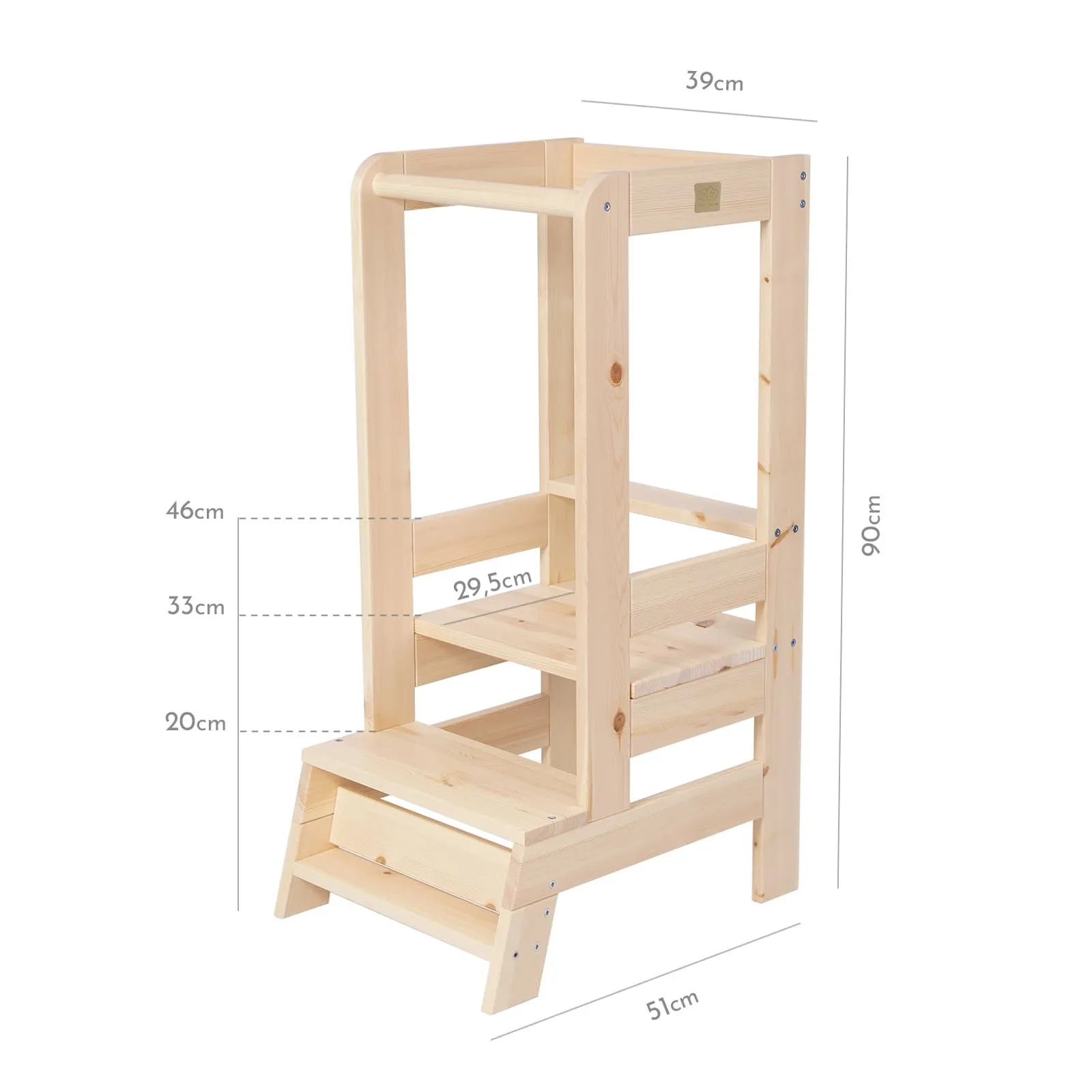 Wooden Kitchen Helper - Learning Tower For Kids By MeowBaby